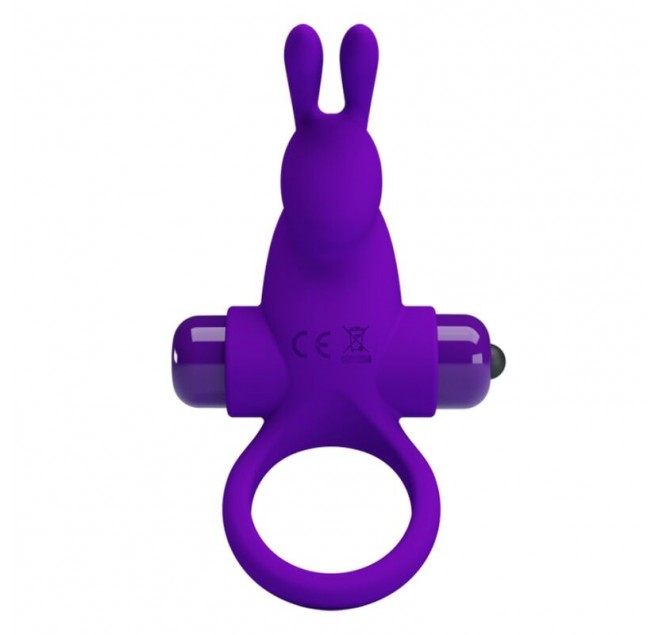 PRETTY LOVE - ANELLO VIBRATORE I CONIGLIO PER PENE VIOLA