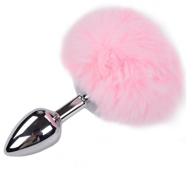 ALIVE - PLUG PIACERE ANALE METALLO LISCIO ROSA FLUFFY TAGLIA S