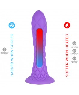 SILEXD - DILDO DA SOGNO FANTASY SILICONE LIQUIDO TERMOREATTIVO VIOLA 18,5 CM