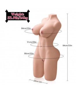 XISE - ERICA SPINTA TORSO REALISTICO CON VIBRAZIONE FEMMINILE 84 CM