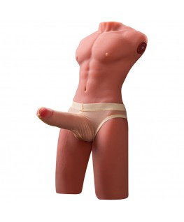XISE - JASON MEZZO CORPO TORSO MASCHILE REALISTICO CON SPINTA E VIBRAZIONE 55 CM