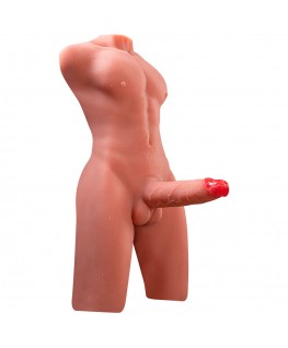 XISE - JASON MEZZO CORPO TORSO MASCHILE REALISTICO CON SPINTA E VIBRAZIONE 55 CM