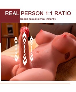 XISE - MIAH LADY BOY TORSO FEMMINILE CON DILDO CON VIBRAZIONE E SPINTA 55 CM