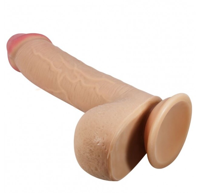 PRETTY LOVE - DILDO REALISTICO SERIE SLIDING SKIN CON VENTOSA SCORREVOLE DELLA PELLE FLESH 23,4 CM