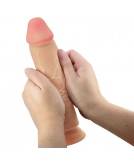 PRETTY LOVE - DILDO REALISTICO SERIE SLIDING SKIN CON VENTOSA SCORREVOLE DELLA PELLE FLESH 23,4 CM
