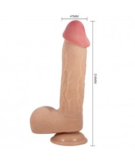 PRETTY LOVE - DILDO REALISTICO SERIE SLIDING SKIN CON VENTOSA SCORREVOLE DELLA PELLE FLESH 23,4 CM