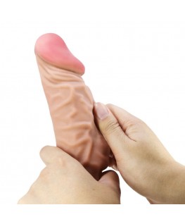 PRETTY LOVE - DILDO REALISTICO SLIDING SKIN SERIES CON VENTOSA SCORREVOLE DELLA PELLE CONTROLLO REMOTO FLESH 24 CM