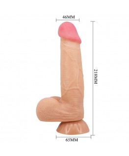 PRETTY LOVE - DILDO REALISTICO SLIDING SKIN SERIES CON VENTOSA SCORREVOLE DELLA PELLE CONTROLLO REMOTO FLESH 21,8 CM