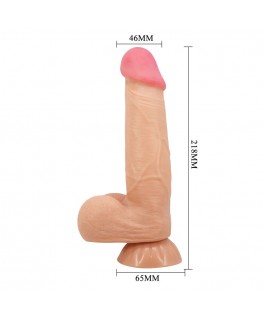 PRETTY LOVE - DILDO REALISTICO SLIDING SKIN SERIES CON VENTOSA SCORREVOLE DELLA PELLE 21,8 CM