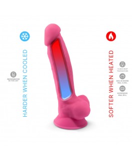 SILEXD - MODELLO 1 PENE REALISTICO SILICONE PREMIUM SILEXPAN ROSA FLUORESCENTE 17,5 CM