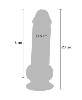 GET REAL - PENE REALISTICO DELUXE CON TESTICOLI EXTRA SPESSI 20 CM