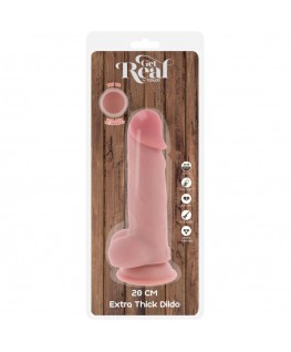 GET REAL - PENE REALISTICO DELUXE CON TESTICOLI EXTRA SPESSI 20 CM