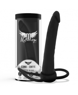 MYTHOLOGY - DILDO ANALE COBI ONYX CON ANELLO PER CAZZO E TESTICOLI 13 CM IN SILICONE