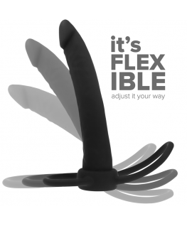 MYTHOLOGY - DILDO ANALE COBI ONYX CON ANELLO PER CAZZO E TESTICOLI 13 CM IN SILICONE
