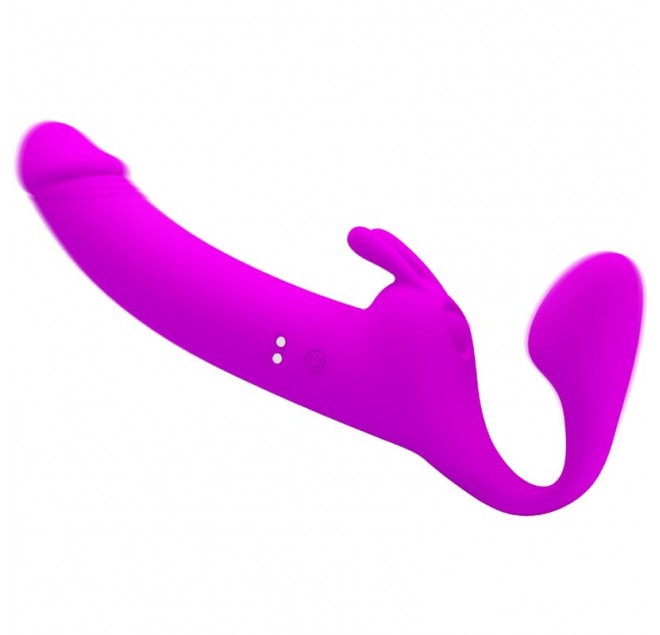 PRETTY LOVE - ZANINI STRAPLESS STRAP-ON 10 VIBRAZIONI VIOLA