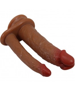 PRETTY LOVE - HULBERT DOPPIO DILDO REALISTICO CON VIBRAZIONE MULATO