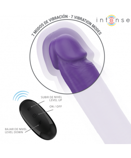 INTENSE - GUNTER DILDO DOPPIO VIBRATORE 40 CM VIOLA TELECOMANDO