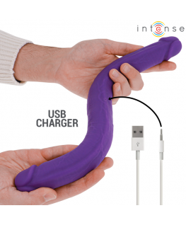 INTENSE - GUNTER DILDO DOPPIO VIBRATORE 40 CM VIOLA TELECOMANDO