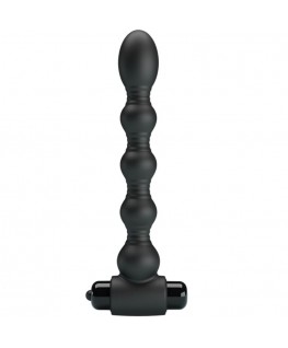 PRETTY LOVE - LYNN SILICONE ANAL PLUG 10 VIBRAZIONI NERO
