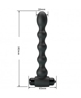 PRETTY LOVE - LYNN SILICONE ANAL PLUG 10 VIBRAZIONI NERO