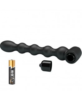 PRETTY LOVE - LYNN SILICONE ANAL PLUG 10 VIBRAZIONI NERO