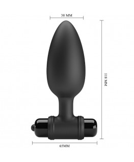 PRETTY LOVE - VIBRA BUTT PLUG 2 PLUG ANALE 10 VIBRAZIONI NERO