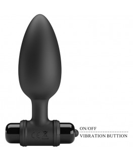 PRETTY LOVE - VIBRA BUTT PLUG 2 PLUG ANALE 10 VIBRAZIONI NERO