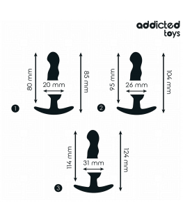 ADDICTED TOYS - SET DI 3 TAPPI ANALI MODELLO 1