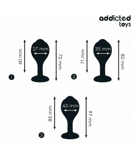 ADDICTED TOYS - SET DI 3 TAPPI ANALI CON GIOIELLO
