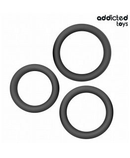 ADDICTED TOYS - SET DI ANELLI PIATTI IN SILICONE