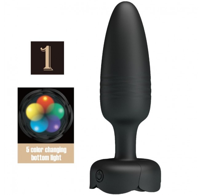 PRETTY LOVE - TARION PLUG ANALE CON LUCE LED NERO 12,5 CM