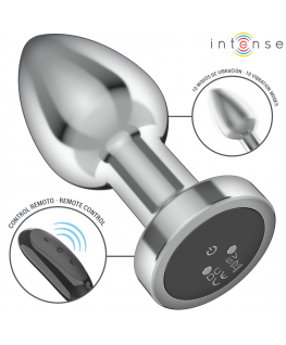INTENSE - PLUG ANALE 10 VIBRAZIONI METALLO CON TELECOMANDO M