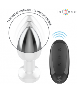 INTENSE - PLUG ANALE 10 VIBRAZIONI METALLO CON TELECOMANDO M