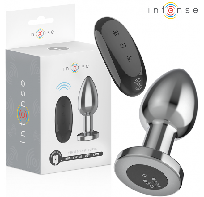 INTENSE - PLUG ANALE 10 VIBRAZIONI METALLO CON TELECOMANDO L