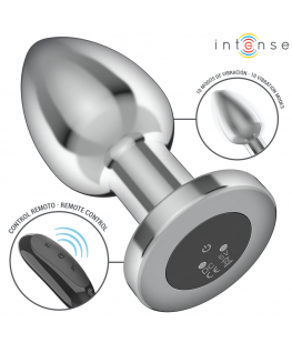 INTENSE - PLUG ANALE 10 VIBRAZIONI METALLO CON TELECOMANDO L