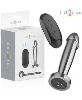 INTENSE - ANAL PLUG 10 VIBRAZIONI DILDO METALLO CON TELECOMANDO S