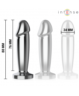 INTENSE - ANAL PLUG 10 VIBRAZIONI DILDO METALLO CON TELECOMANDO S