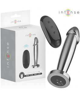 INTENSE - ANAL PLUG 10 VIBRAZIONI DILDO METALLO CON TELECOMANDO M