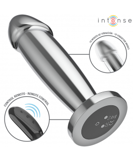 INTENSE - ANAL PLUG 10 VIBRAZIONI DILDO METALLO CON TELECOMANDO M