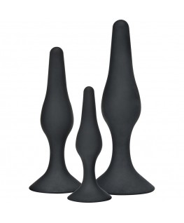 TOYJOY - ANAL PLAY CURVY COMPANIONS PLUG ANALE 3 PEZZI NERO