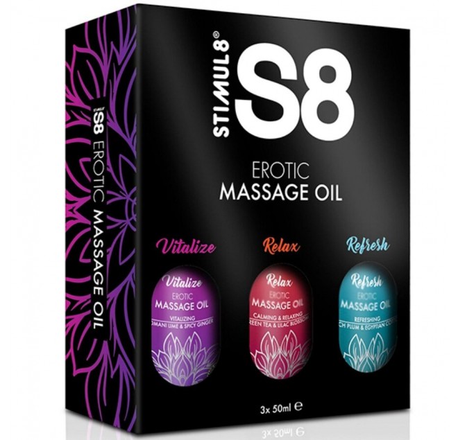 STIMUL8 - S8 OLIO PER MASSAGGIO CONFEZIONE 3 X 50 ML