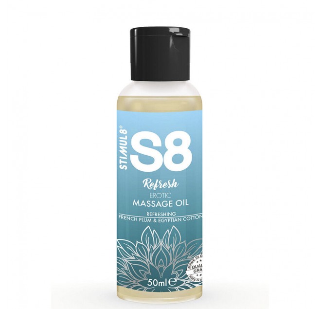 STIMUL8 - S8 REFRESH OLIO DA MASSAGGIO EROTICO IN COTONE 50 ML