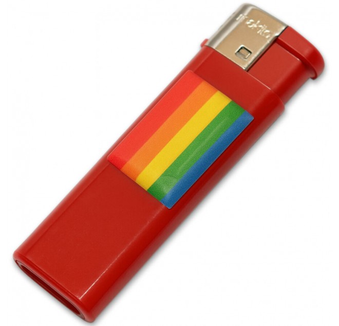 PRIDE - FUCSIA CHIARO CON BANDIERA LGBT