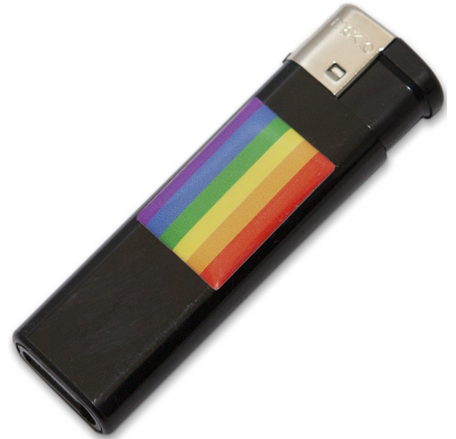 PRIDE - ACCENDINO NERO CON BANDIERA LGBT