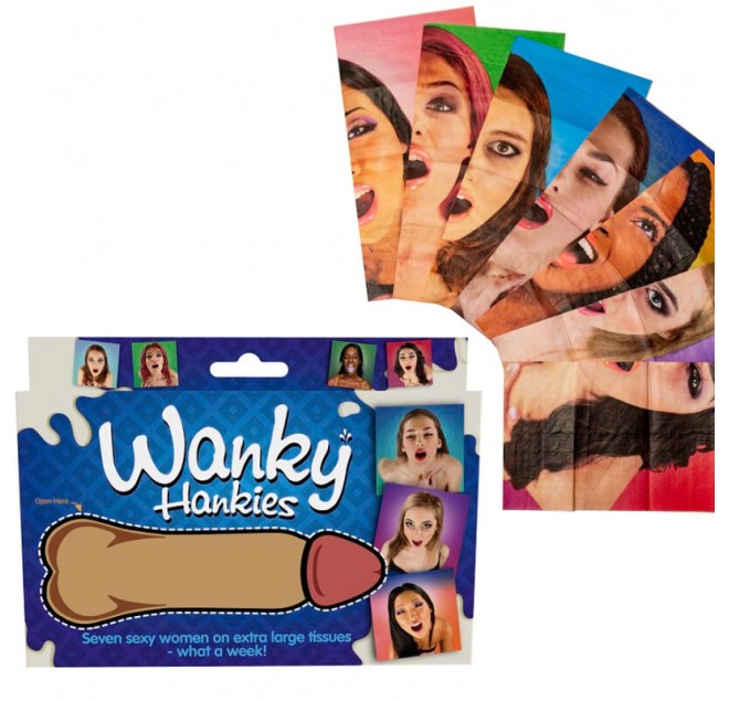 SPENCER & FLEETWOOD - WANKY HANKIES 7 FAZZOLETTI DA DONNA EXTRA LARGE