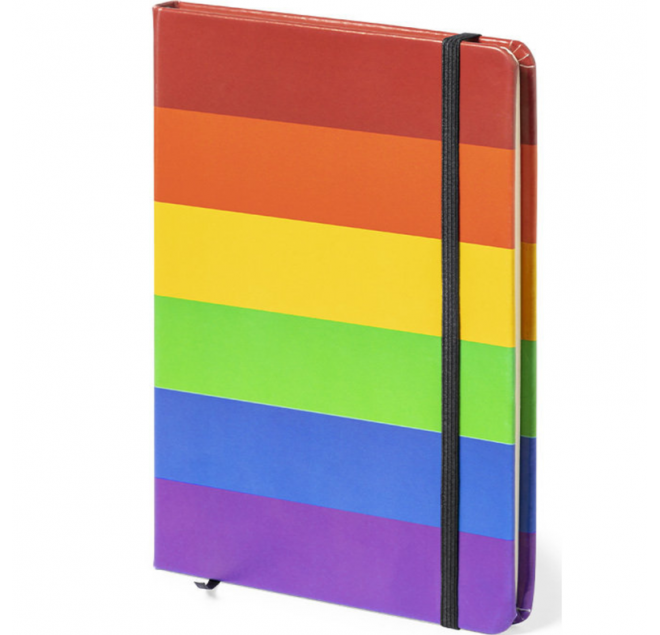 PRIDE - TACCUINO CON BANDIERA LGBT 15 x 21 cm