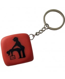 DIABLO PICANTE - PORTACHIAVI DADO ROSSO CON POSE