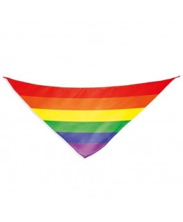 PRIDE - SCIARPA TRIANGOLARE IN COTONE CON BANDIERA ARCOBALENO
