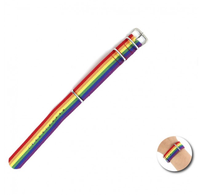 PRIDE - BRACCIALETTO CON BANDIERA ARCOBALENO