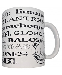 DIABLO PICANTE - TAZZA BIANCA CON SINONIMI DI SENO 370 ML